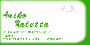 aniko maletta business card