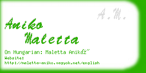 aniko maletta business card